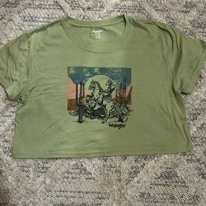 Wrangler Cowboy Western Cropped Tee | concert | graphic tee | cowgirl | rodeo